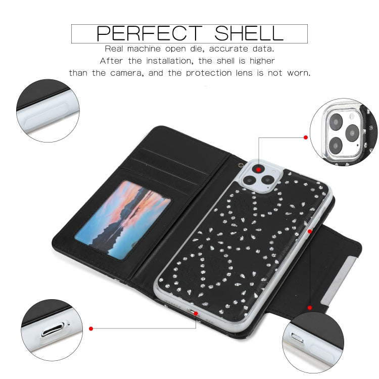 For iPhone 11 Pro Max Separable Maple Leaf Flower Litchi Texture Flip Leather Case with Holder & Card Slot & Wallet & Lanyard