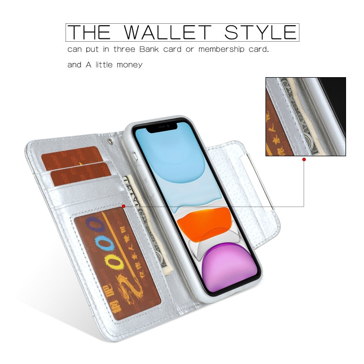 For iPhone 11 Pro Max Separable Maple Leaf Flower Litchi Texture Flip Leather Case with Holder & Card Slot & Wallet & Lanyard
