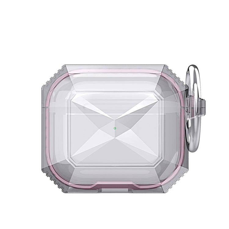 Transparent Two-color Anti-fall TPU Earphones Protective Case with Hook For AirPods 3