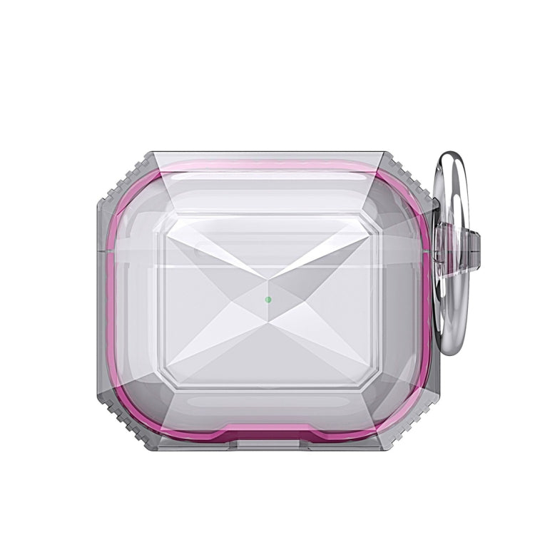 Transparent Two-color Anti-fall TPU Earphones Protective Case with Hook For AirPods 3