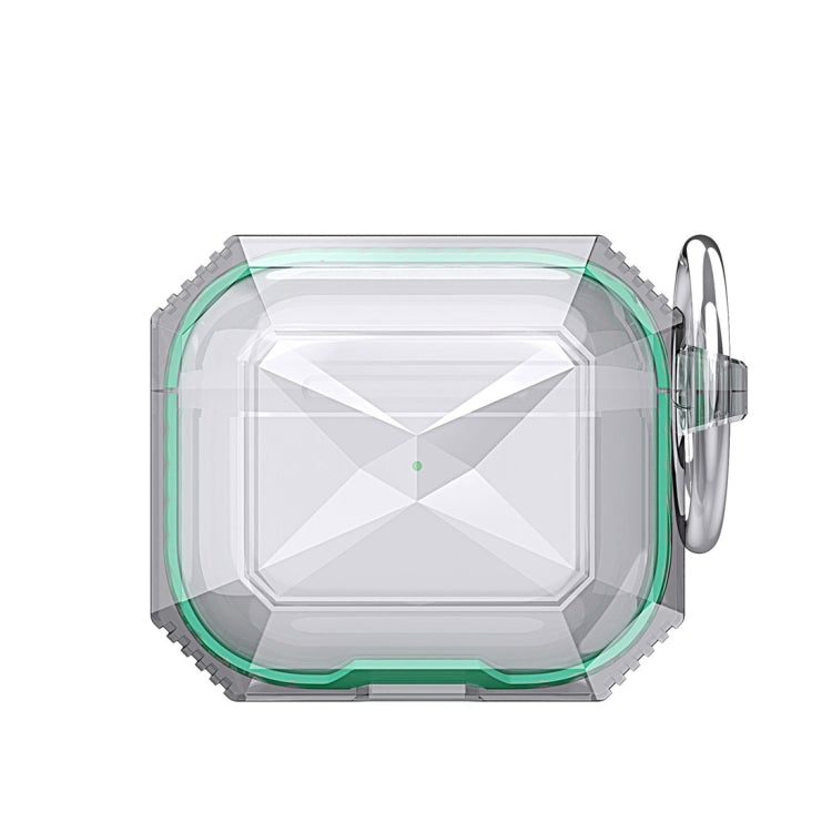 Transparent Two-color Anti-fall TPU Earphones Protective Case with Hook For AirPods 3