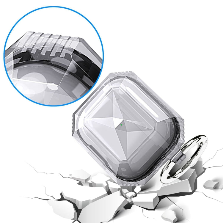Transparent Two-color Anti-fall TPU Earphones Protective Case with Hook For AirPods 3