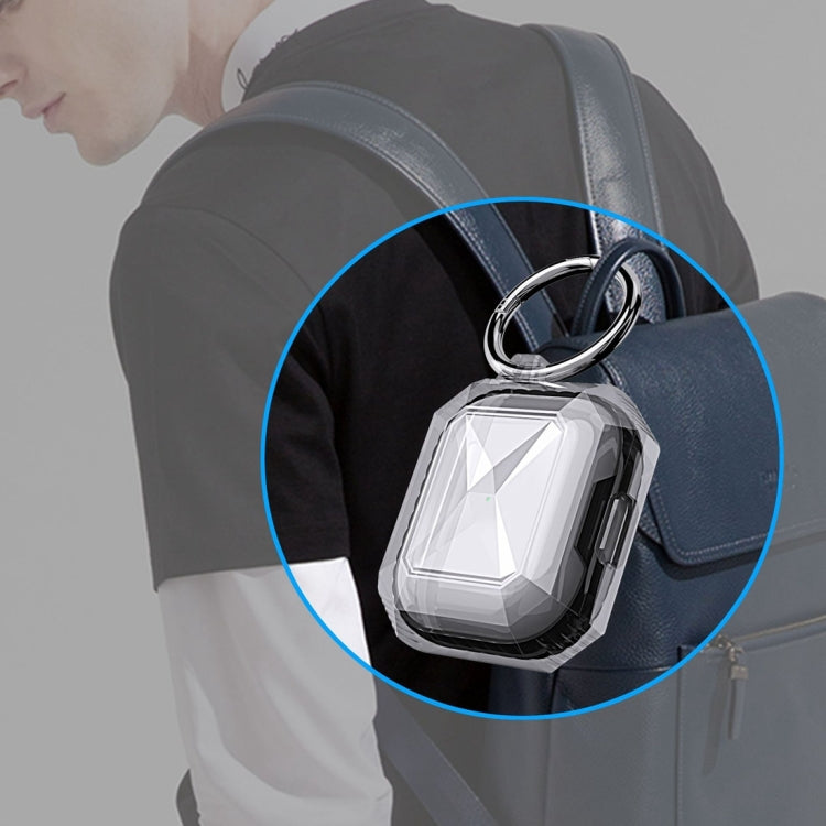 Transparent Two-color Anti-fall TPU Earphones Protective Case with Hook For AirPods 3