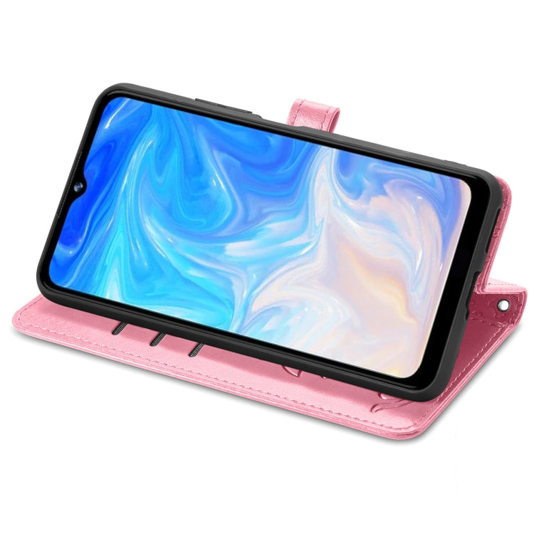 For Doogee N40 Pro Cat and Dog Embossed Horizontal Flip Phone Leather Case with Holder & Card Slot & Wallet & Lanyard