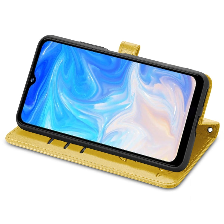For Doogee N40 Pro Cat and Dog Embossed Horizontal Flip Phone Leather Case with Holder & Card Slot & Wallet & Lanyard