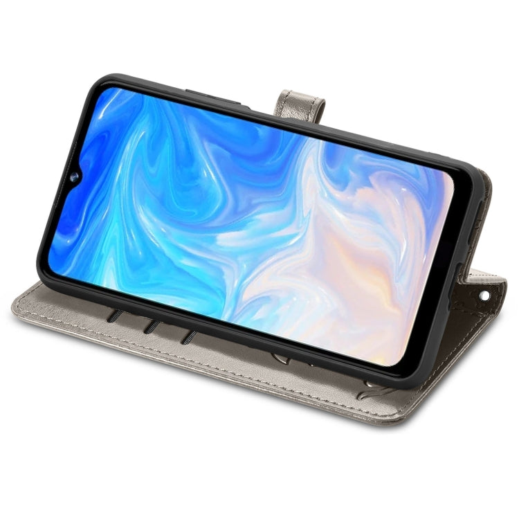 For Doogee N40 Pro Cat and Dog Embossed Horizontal Flip Phone Leather Case with Holder & Card Slot & Wallet & Lanyard
