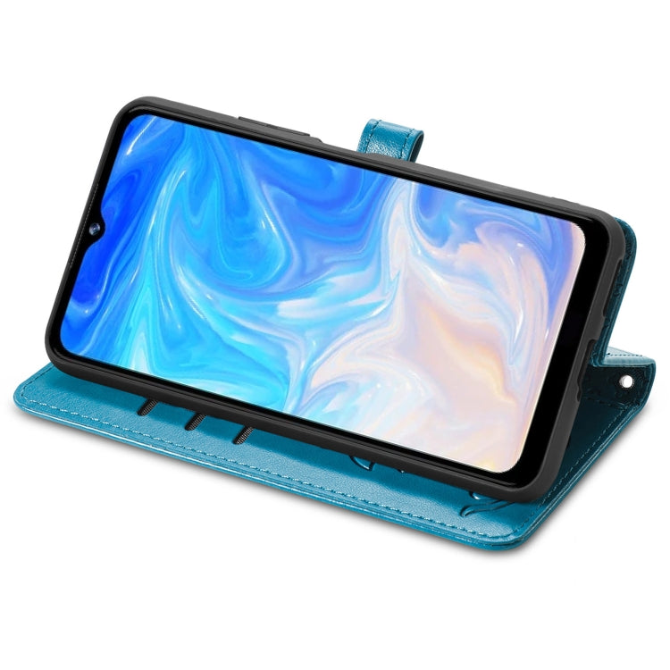 For Doogee N40 Pro Cat and Dog Embossed Horizontal Flip Phone Leather Case with Holder & Card Slot & Wallet & Lanyard