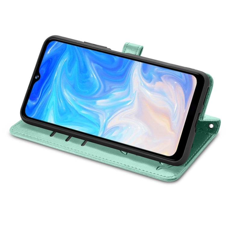 For Doogee N40 Pro Cat and Dog Embossed Horizontal Flip Phone Leather Case with Holder & Card Slot & Wallet & Lanyard