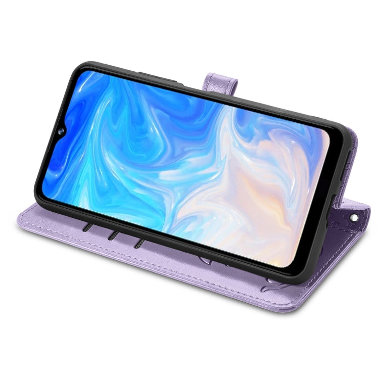 For Doogee N40 Pro Cat and Dog Embossed Horizontal Flip Phone Leather Case with Holder & Card Slot & Wallet & Lanyard