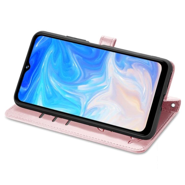 For Doogee N40 Pro Cat and Dog Embossed Horizontal Flip Phone Leather Case with Holder & Card Slot & Wallet & Lanyard