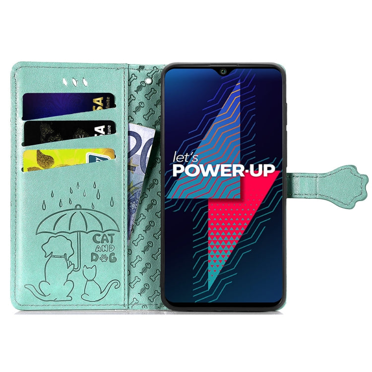 For Wiko Power U30 Cat and Dog Embossed Horizontal Flip Phone Leather Case with Holder & Card Slot & Wallet & Lanyard