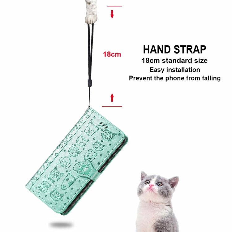 For Honor Play 5T Youth Cat and Dog Embossed Horizontal Flip Phone Leather Case with Holder & Card Slot & Wallet & Lanyard