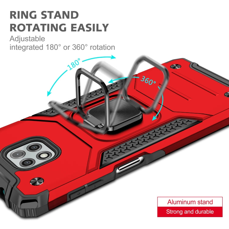For Motorola Moto G Power (2021) Magnetic Armor Shockproof TPU + PC Phone Case with Metal Ring Holder