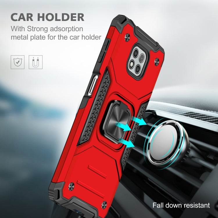 For Motorola Moto G Power (2021) Magnetic Armor Shockproof TPU + PC Phone Case with Metal Ring Holder