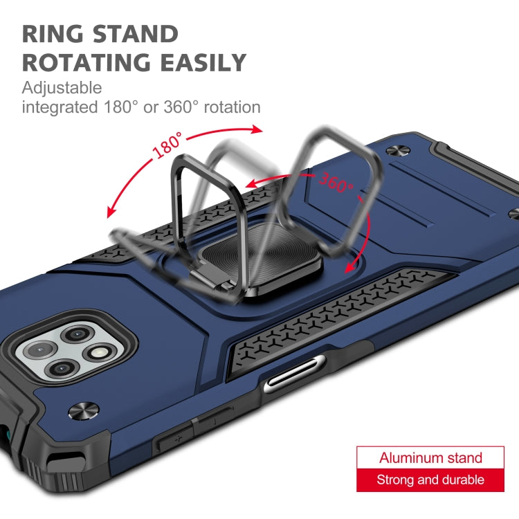 For Motorola Moto G Power (2021) Magnetic Armor Shockproof TPU + PC Phone Case with Metal Ring Holder