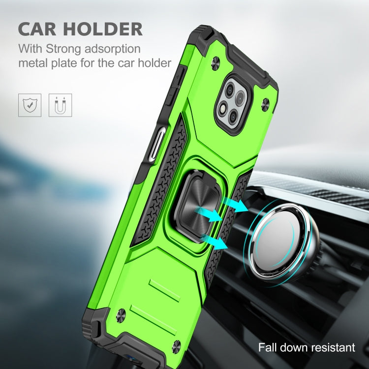 For Motorola Moto G Power (2021) Magnetic Armor Shockproof TPU + PC Phone Case with Metal Ring Holder