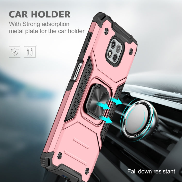 For Motorola Moto G Power (2021) Magnetic Armor Shockproof TPU + PC Phone Case with Metal Ring Holder