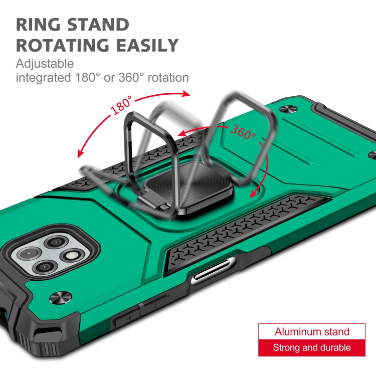 For Motorola Moto G Power (2021) Magnetic Armor Shockproof TPU + PC Phone Case with Metal Ring Holder