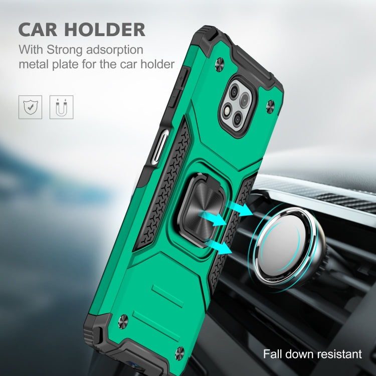 For Motorola Moto G Power (2021) Magnetic Armor Shockproof TPU + PC Phone Case with Metal Ring Holder