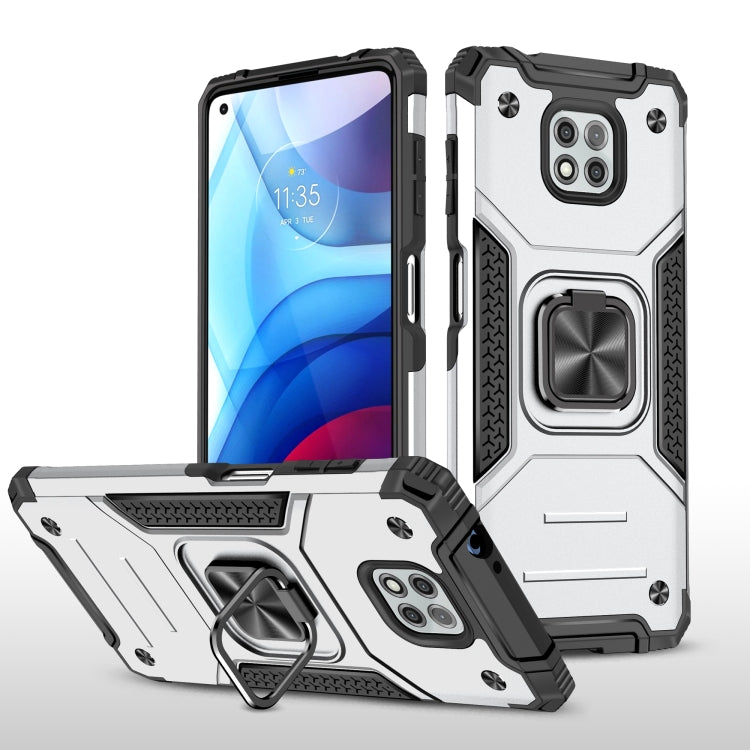 For Motorola Moto G Power (2021) Magnetic Armor Shockproof TPU + PC Phone Case with Metal Ring Holder