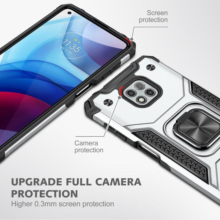 For Motorola Moto G Power (2021) Magnetic Armor Shockproof TPU + PC Phone Case with Metal Ring Holder