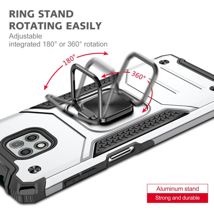 For Motorola Moto G Power (2021) Magnetic Armor Shockproof TPU + PC Phone Case with Metal Ring Holder