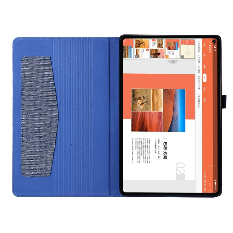 For OPPO Realme Pad 10.4 Horizontal Flip TPU + Fabric PU Leather Tablet Protective Case with Name Card Clip