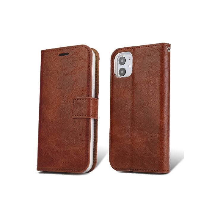 For iPhone 11 Separable Crazy Horse Texture Flip Leather Case with Holder & Card Slot & Wallet