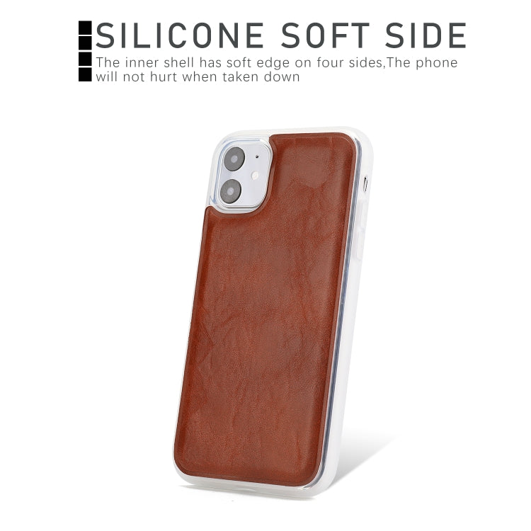 For iPhone 11 Separable Crazy Horse Texture Flip Leather Case with Holder & Card Slot & Wallet