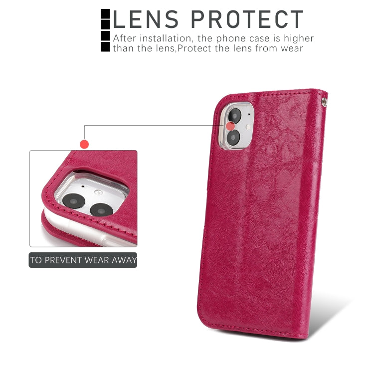 For iPhone 11 Separable Crazy Horse Texture Flip Leather Case with Holder & Card Slot & Wallet