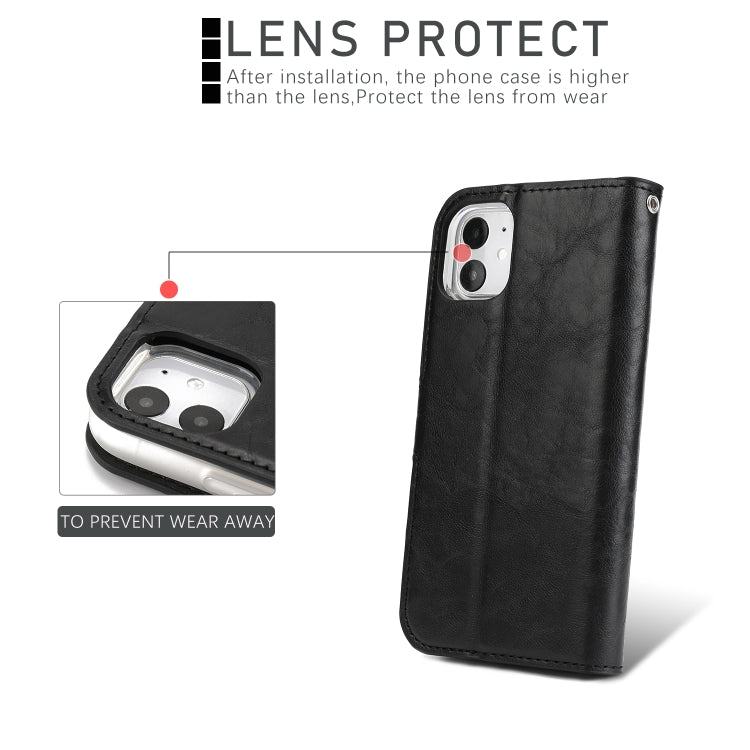 For iPhone 11 Separable Crazy Horse Texture Flip Leather Case with Holder & Card Slot & Wallet