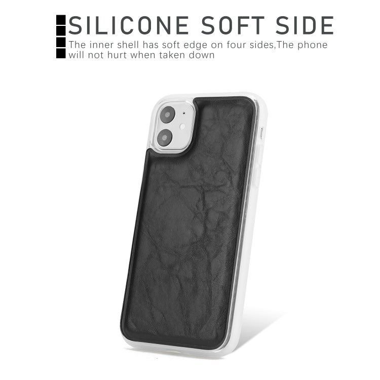 For iPhone 11 Separable Crazy Horse Texture Flip Leather Case with Holder & Card Slot & Wallet