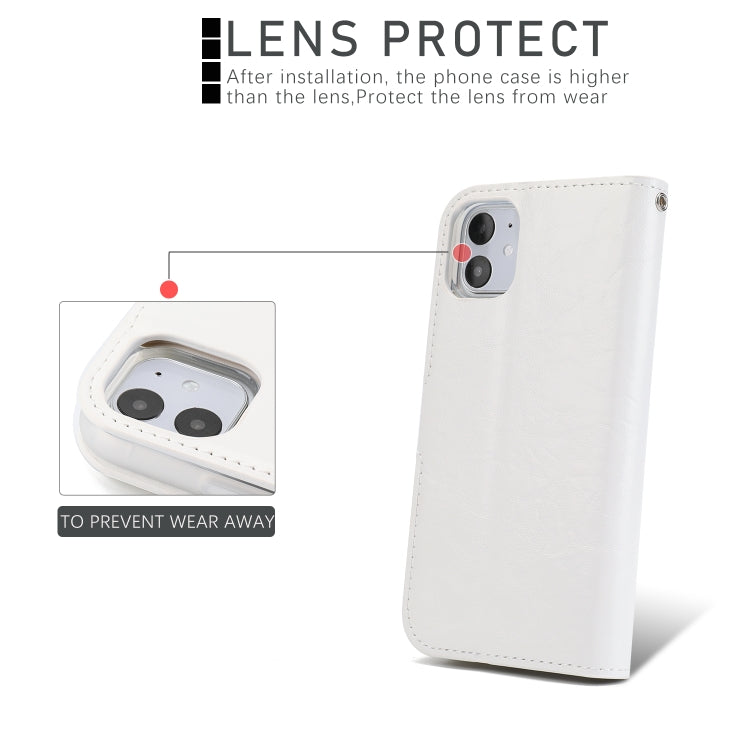 For iPhone 11 Separable Crazy Horse Texture Flip Leather Case with Holder & Card Slot & Wallet