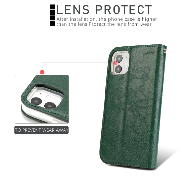 For iPhone 11 Separable Crazy Horse Texture Flip Leather Case with Holder & Card Slot & Wallet
