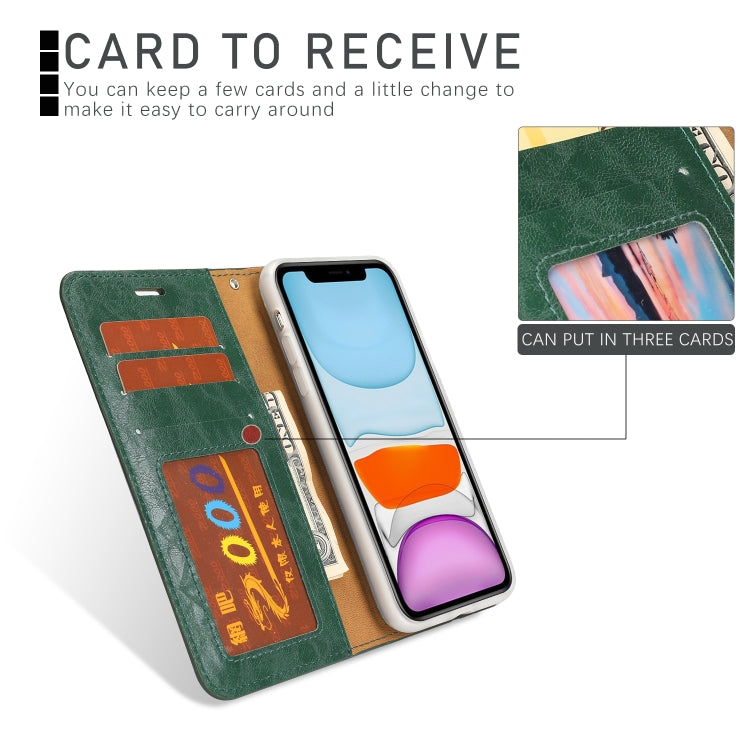 For iPhone 11 Separable Crazy Horse Texture Flip Leather Case with Holder & Card Slot & Wallet