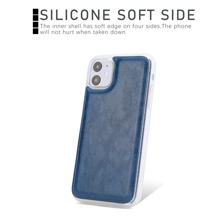 For iPhone 11 Separable Crazy Horse Texture Flip Leather Case with Holder & Card Slot & Wallet