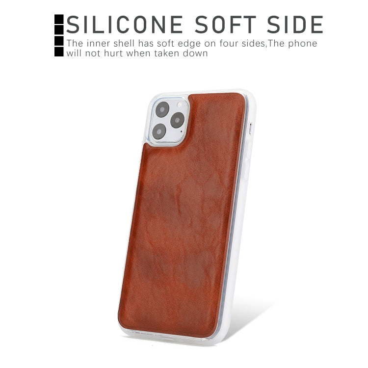 For iPhone 11 Pro Max Separable Crazy Horse Texture Flip Leather Case with Holder & Card Slot & Wallet