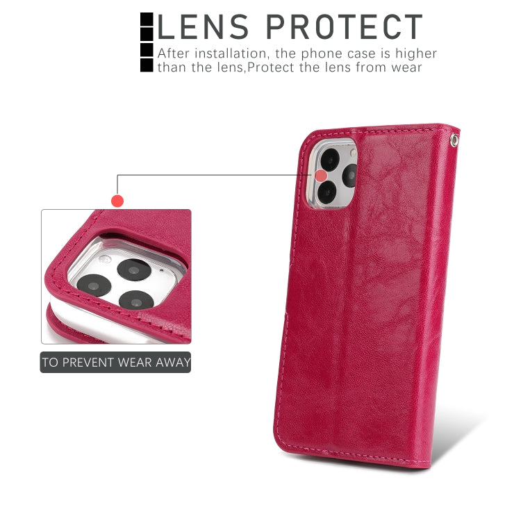 For iPhone 11 Pro Max Separable Crazy Horse Texture Flip Leather Case with Holder & Card Slot & Wallet