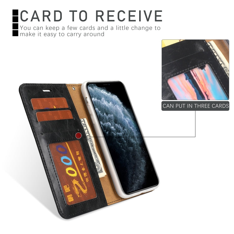 For iPhone 11 Pro Max Separable Crazy Horse Texture Flip Leather Case with Holder & Card Slot & Wallet