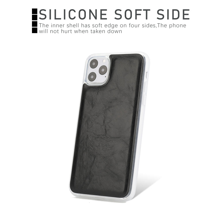 For iPhone 11 Pro Max Separable Crazy Horse Texture Flip Leather Case with Holder & Card Slot & Wallet
