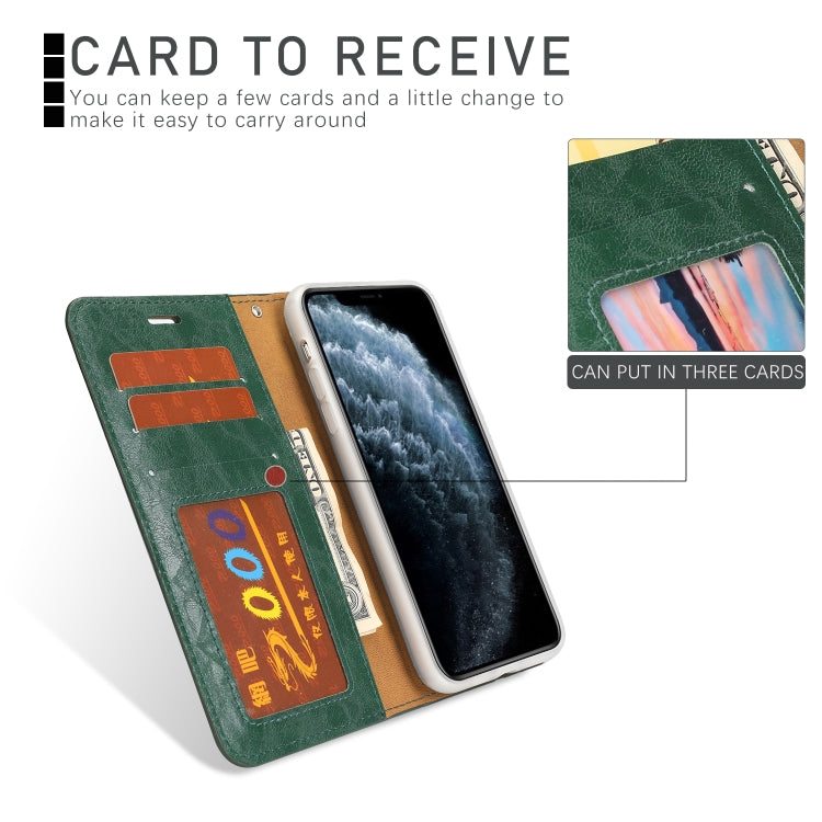 For iPhone 11 Pro Max Separable Crazy Horse Texture Flip Leather Case with Holder & Card Slot & Wallet