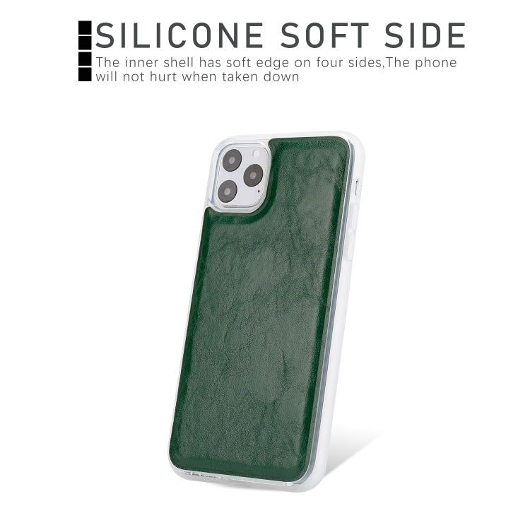 For iPhone 11 Pro Max Separable Crazy Horse Texture Flip Leather Case with Holder & Card Slot & Wallet