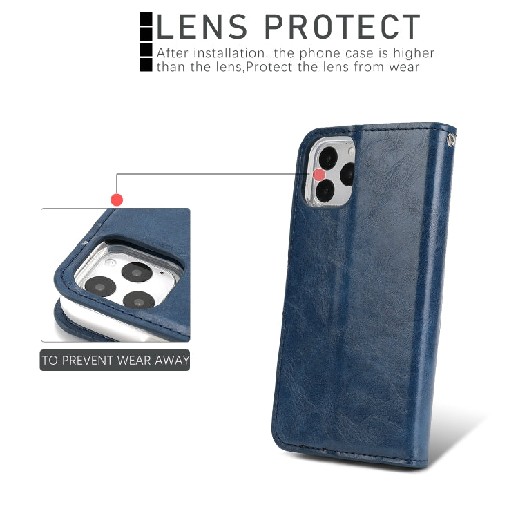 For iPhone 11 Pro Max Separable Crazy Horse Texture Flip Leather Case with Holder & Card Slot & Wallet