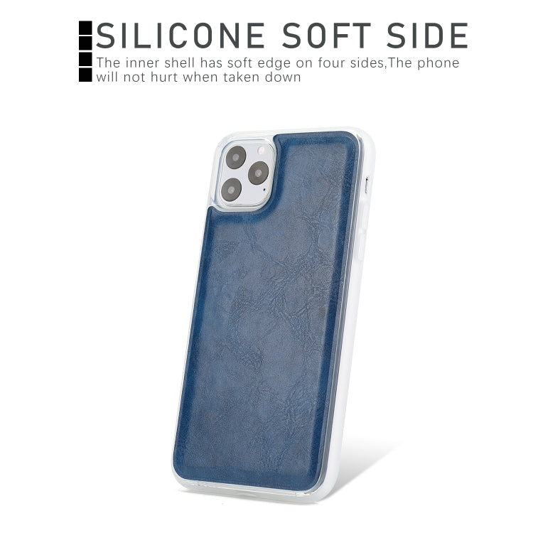 For iPhone 11 Pro Max Separable Crazy Horse Texture Flip Leather Case with Holder & Card Slot & Wallet