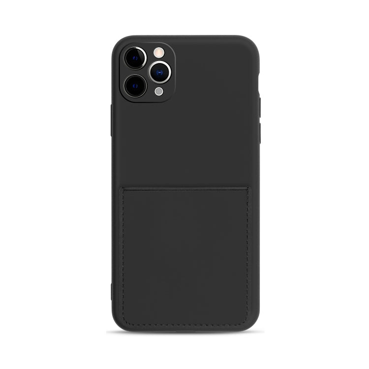 For iPhone 11 Pro Liquid Silicone Skin Feel Shockproof Phone Casewith Card Slot