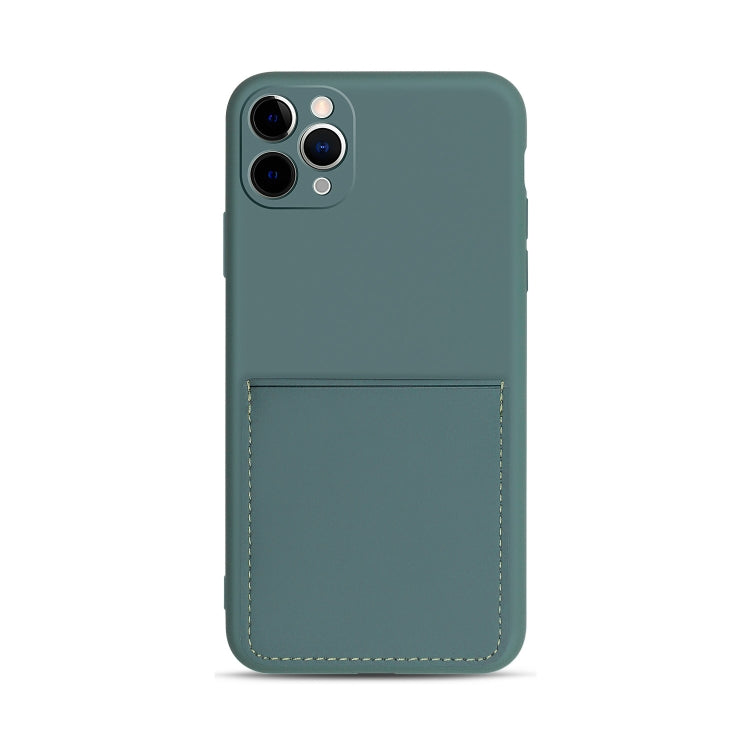 For iPhone 11 Liquid Silicone Skin Feel Shockproof Phone Case with Card Slot