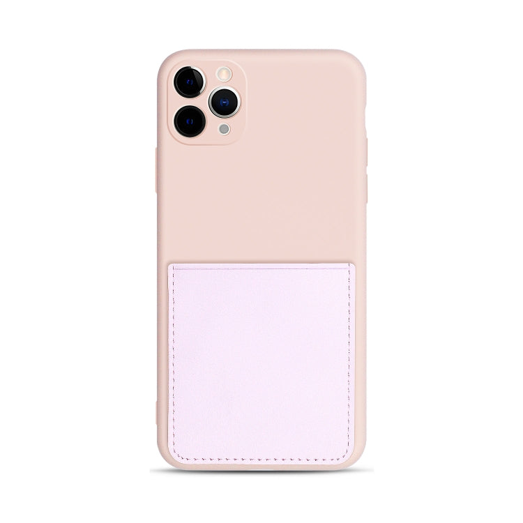 For iPhone 11 Pro Max Liquid Silicone Skin Feel Shockproof Phone Case with Card Slot