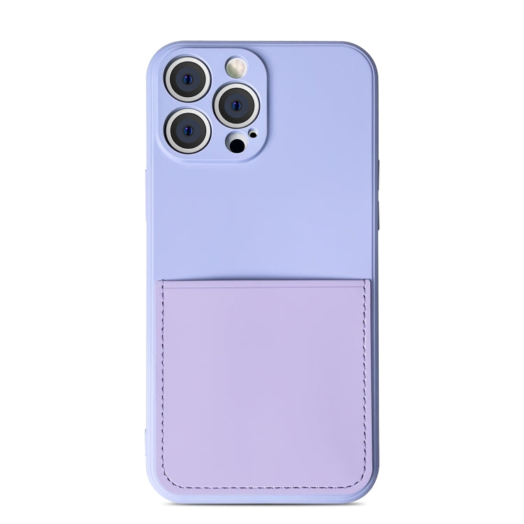 For iPhone 13 Pro Liquid Silicone Skin Feel Shockproof Phone Case with Card Slot