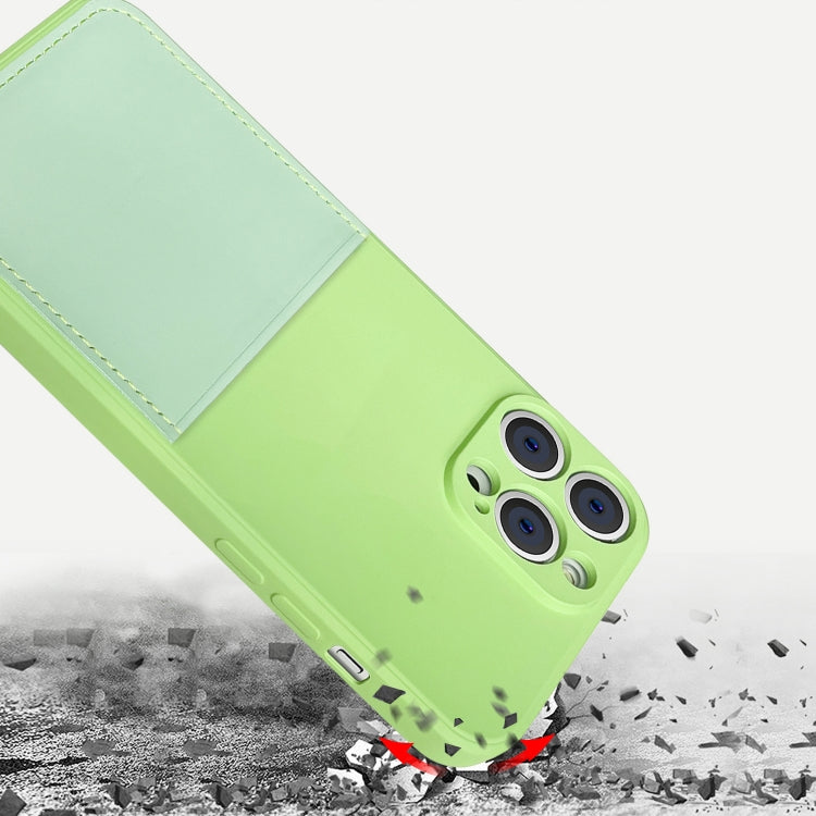 For iPhone 13 Pro Max Liquid Silicone Skin Feel Shockproof Phone Case with Card Slot