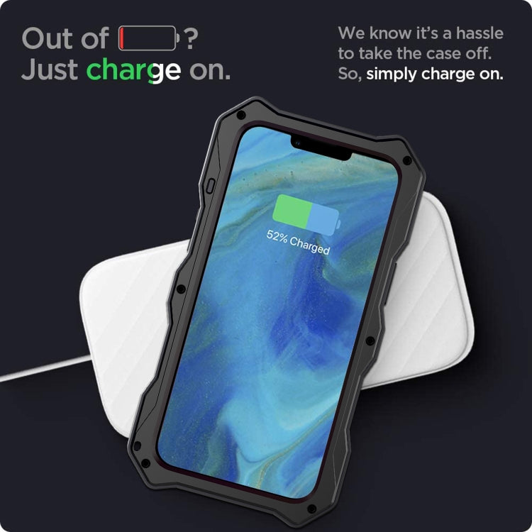 For iPhone 13 mini Camshield Shockproof Life Waterproof Dustproof Metal Case with Holder